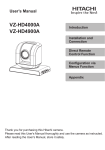VZ-HD4000A VZ-HD4900A - Hitachi America, Ltd.