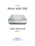 Micro VoIP 200 User Manual
