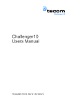 Tecom Challenger V10 User Manual