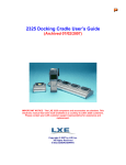 2325 Docking Cradle User`s Guide