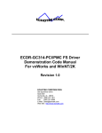ECDR-GC314-PCI/PMC FS Driver Demonstration Code Manual For