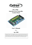 IFC-CP04 Interface Free Controller Control Panel User`s Manual V1