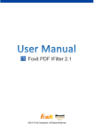 Foxit PDF IFilter 2.0 User Manual - Foxit J