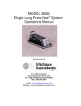MODEL 3600i Single Lung PneuView System Operations Manual