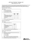ABI PRISM® SNaPshot™ Multiplex Kit Quick Reference Card