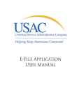E-File Application User Manual - Universal Service Administrative