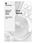 User Manual Bulletin 2705 RediPANEL Keypad Modules