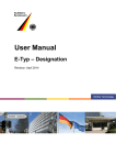 User Manual E-Typ – Designation - Kraftfahrt