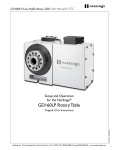 Hardinge GD160LP Low Profile Rotary Table User Manual