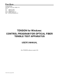 TENSION For Windows User`s Manual 019a