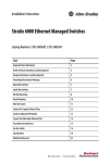 Stratix 6000 Ethernet Managed Switches Installation Instructions