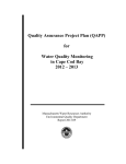 for Water Quality Monitoring in Cape Cod Bay 2012 &ndash; 2013