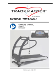 Trackmaster TMX428 Medical Treadmill Owners Manual, User Manual