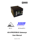 AS-i/PROFIBUS Gateways User Manual