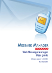 Web MessageManager User Manual