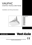 Underfloor Heating Cable - Vent-Axia