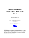 Programmer`s Manual Digital Gamma Finder (DGF)