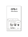 CPS-1 USER`S MANUAL CPS-1 + Varifan