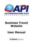 Business Travel Website User Manual
