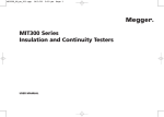 Megger MIT300 Series Insulation Tester Manual