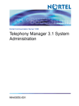 Telephony Manager 3.1 System Administration