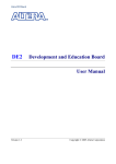 DE2 Development and Education Board User Manual