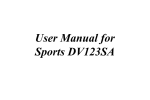 User Manual for Sports DV123SA