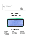 User manual Micro-GC LCD Module