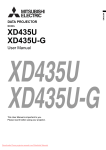 Mitsubishi XD435U-G Projector User Guide Manual