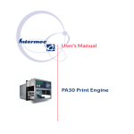 PA30 Print Engine User`s Manual