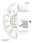 Interactive Analysis Subsystem Software User Manual