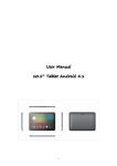 User Manual 10.1” Tablet Android 4.1