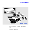 VDO Kienzle Fleet Manager 200 Product Manual