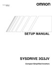 SYSDRIVE 3G3JV SETUP MANUAL