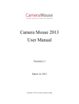 The Camera Mouse 2013 manual