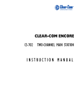 Clear-Com CS-702 Manual