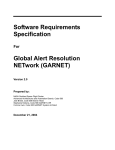 Software Requirements Specification Global Alert Resolution