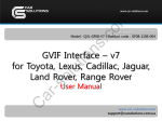 GVIF interface for Toyota/Lexus User Manual