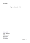 User Manual Paperless Recorder VR18