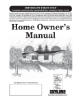 Home Owner`s Manual