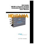 User Manual for HD/SD 4-Channel Analog Embedder - AV