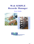 Web SIMPLE Records Manager User Guide