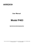 P403 Technical Manual