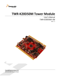 TWR-K20D50M-UM TWR‐K20D50M Tower Module User`s Manual