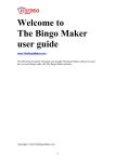 Welcome to the bingo maker software user guide