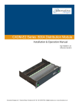 Distribution Panels CXDM-E2 User Manual