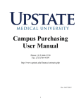 Campus Purchasing User Manual - SUNY Upstate Medical University