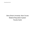 Stony Brook University: New Course Material Requisition System