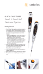 QUICK START GUIDE Picus® & Picus® NxT Electronic Pipettes