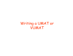 Writing a UMAT or VUMAT